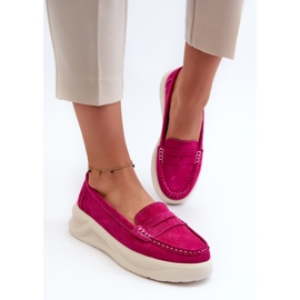 Mocassins Femme Daim Fuchsia Filidia rose 6