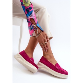 Mocassins Femme Daim Fuchsia Filidia rose 10