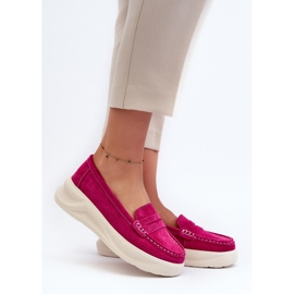 Mocassins Femme Daim Fuchsia Filidia rose 3