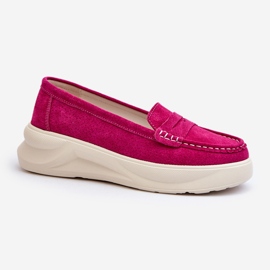 Mocassins Femme Daim Fuchsia Filidia rose 5