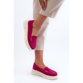 Mocassins Femme Daim Fuchsia Filidia rose 8
