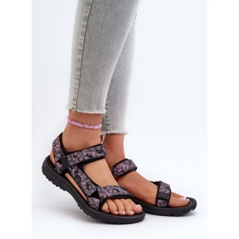 Sandales de sport légères pour femmes noires et roses Lumeria 1