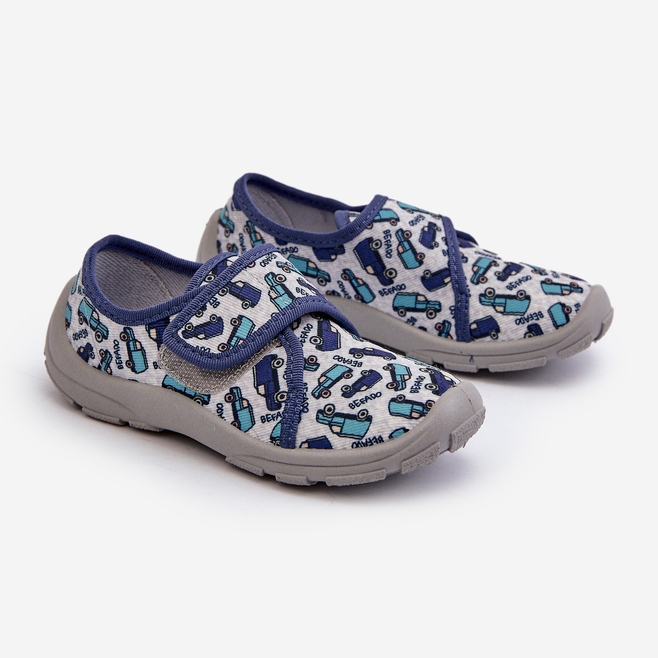 Befado Chaussons fermeture scratch Enfant 974X529 Gris-Bleu Marine 1 Befado Chaussons fermeture scratch Enfant 974X529 Gris-Bleu Marine 1
