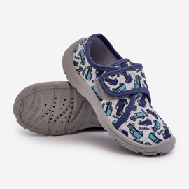 Befado Chaussons fermeture scratch Enfant 974X529 Gris-Bleu Marine 2 Befado Chaussons fermeture scratch Enfant 974X529 Gris-Bleu Marine 2