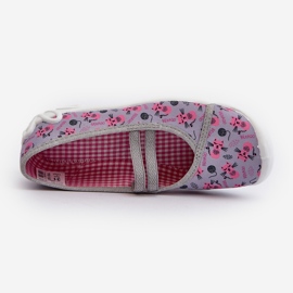 Befado Chaussons ballerines fille avec chatons 116Y327 Gris et Rose 1