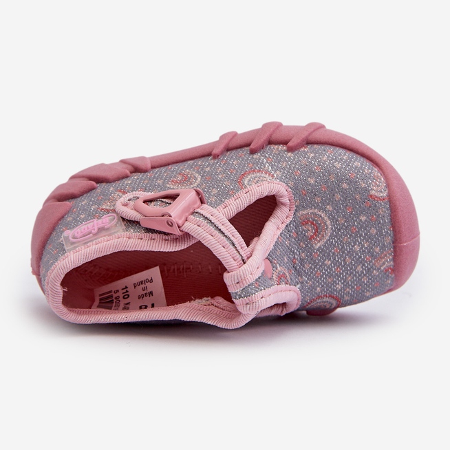 Chaussons confortables pour enfants BEFADO 110N490 gris et rose 2