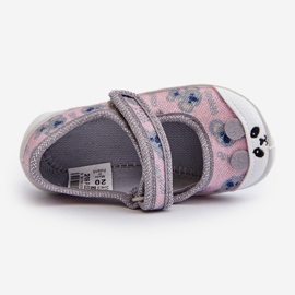 Befado Chaussons Ballerines Avec Ours En Peluche 209P038 Gris-Rose 2 Befado Chaussons Ballerines Avec Ours En Peluche 209P038 Gris-Rose 2