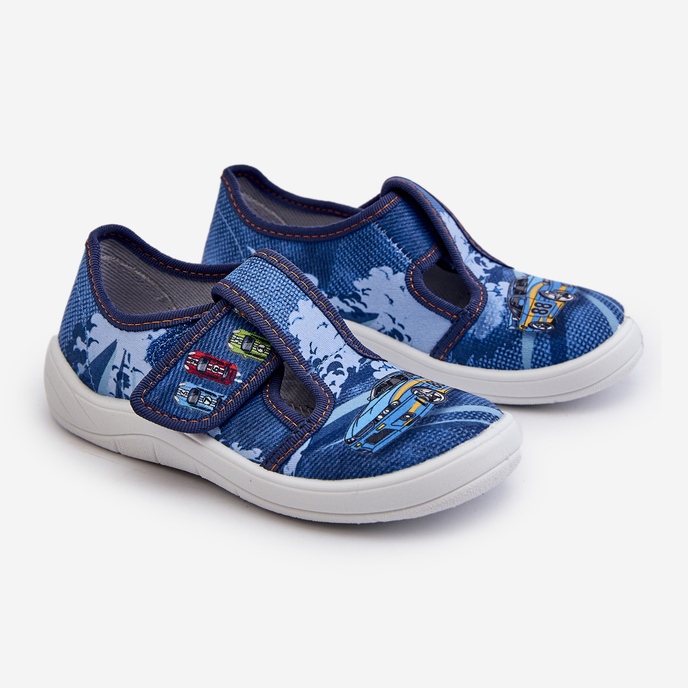 Chaussons fermeture scratch Enfant Befado 911X022 Bleu 1