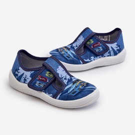 Chaussons fermeture scratch Enfant Befado 911X022 Bleu 2