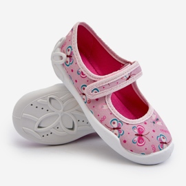 Befado Chaussons Ballerines Papillon Enfant 114X523 Rose 2 Befado Chaussons Ballerines Papillon Enfant 114X523 Rose 2