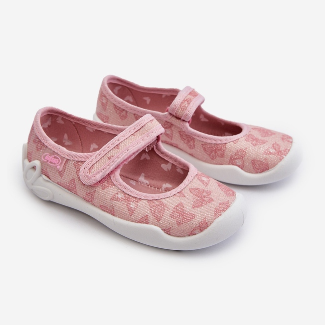 Chaussons Ballerines Enfant Befado Papillon 114X526 Rose 1