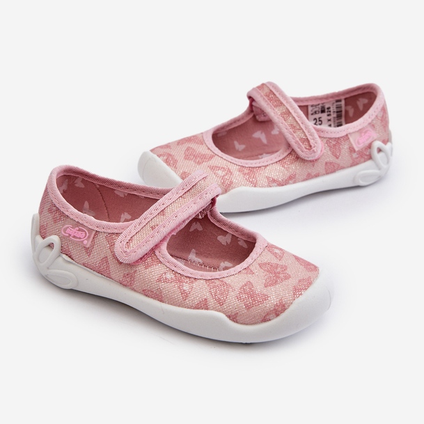 Chaussons Ballerines Enfant Befado Papillon 114X526 Rose 2