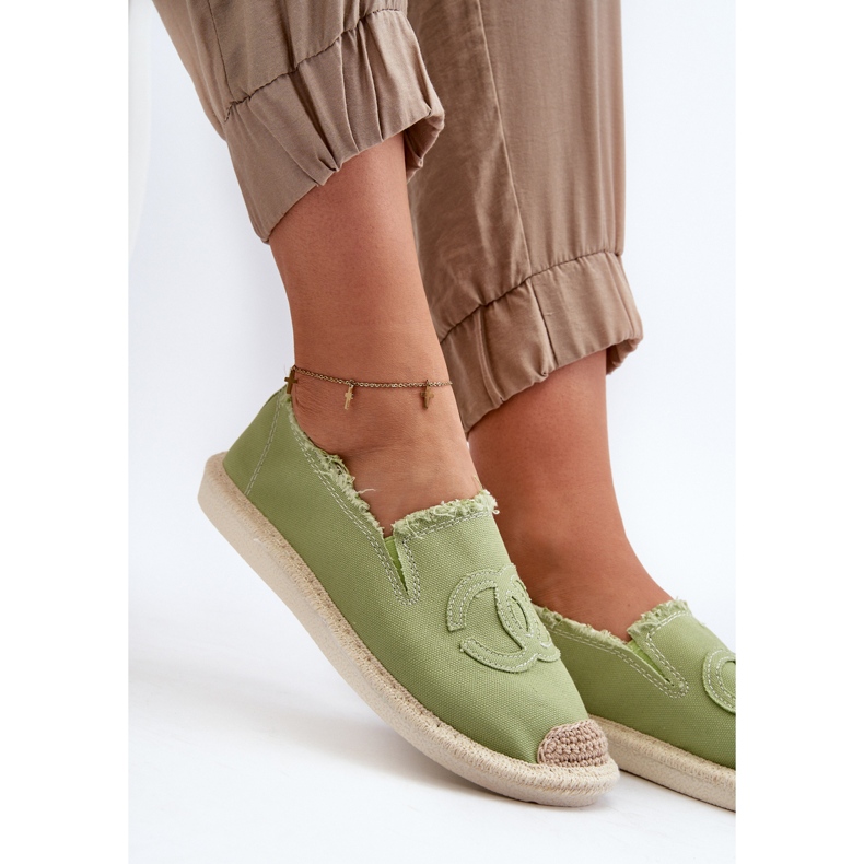 Espadrilles Classiques Femme Vert Flaure 1
