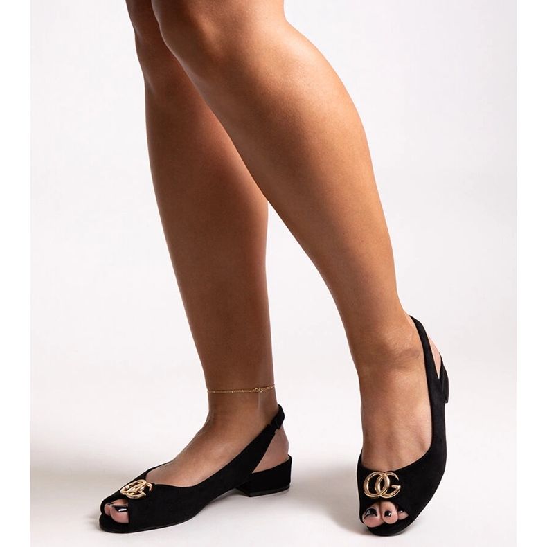 Sandales semelle intérieure en cuir Warda le noir 1