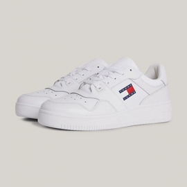 Chaussures Tommy Hilfiger Retro Basket Ess M EM0EM01395YBR blanc 1