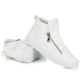 Lgm Baskets montantes avec fermeture éclair blanche 1 Lgm Baskets montantes avec fermeture éclair blanche 1