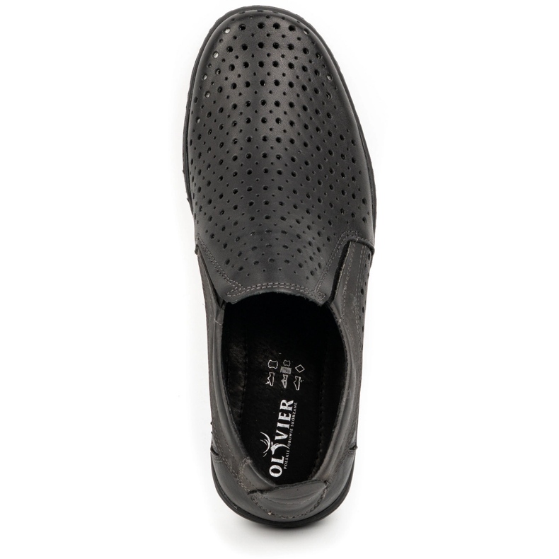 Olivier Mocassins homme ajourés pour l'été 662 noir 3