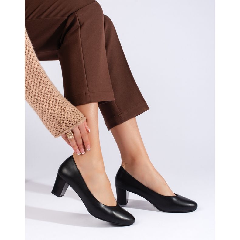 Sergio Leone Escarpins femme noirs élégants 1