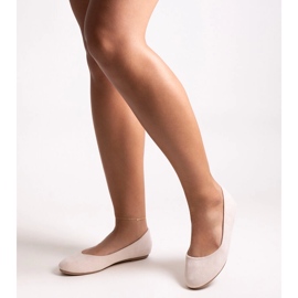 Ballerines beige clair en éco-daim Jala 1