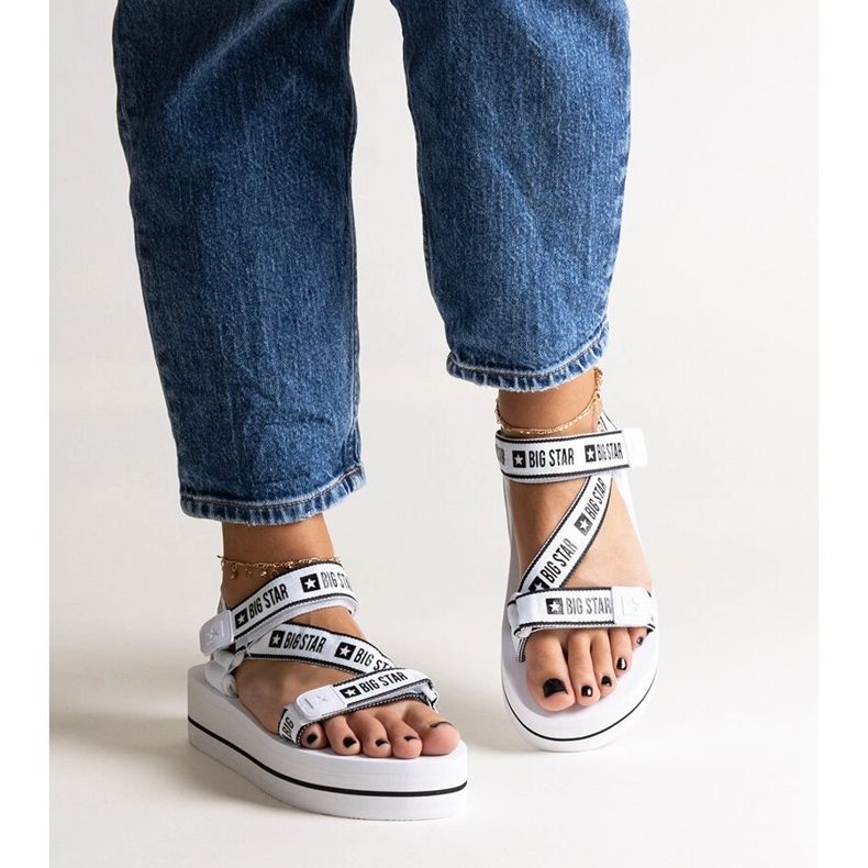 Sandales à plateforme blanches Big Star NN274A526 1 Sandales à plateforme blanches Big Star NN274A526 1