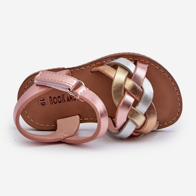 Sandales Pour Enfants Fermeture Velcro Avec Lanières Entrelacées Multicolore Dianttha rose 2 Sandales Pour Enfants Fermeture Velcro Avec Lanières Entrelacées Multicolore Dianttha rose 2