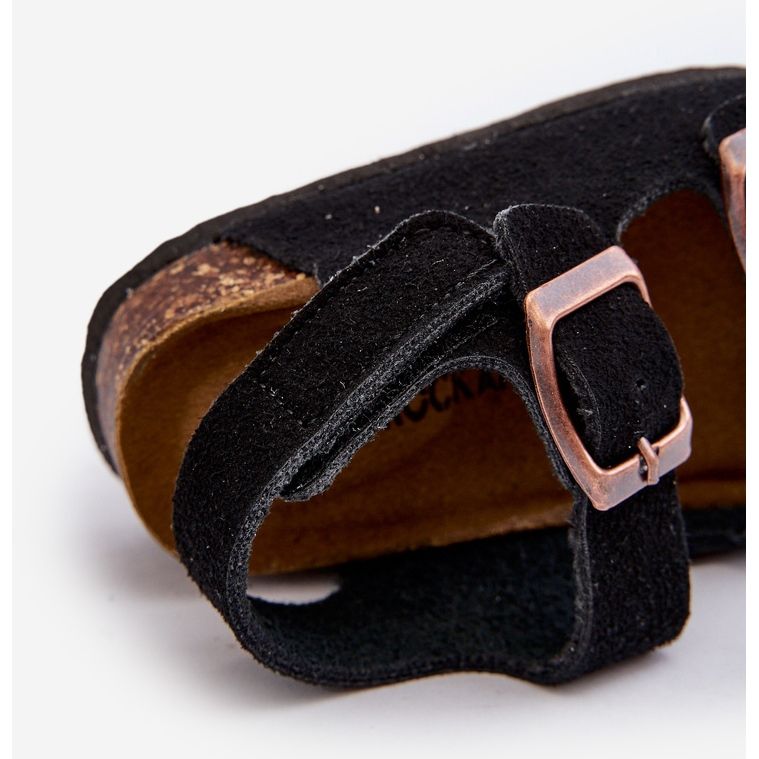 Sandales pour enfants sur plateforme en liège, fermeture velcro, noir Rorria le noir 2 Sandales pour enfants sur plateforme en liège, fermeture velcro, noir Rorria le noir 2
