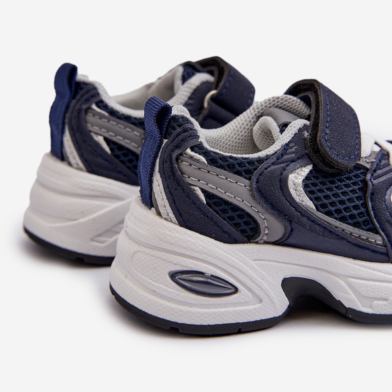 Chaussures de sport pour enfants, baskets avec velcro, bleu marine Rulagia 2