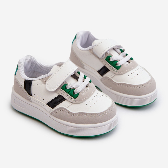 Chaussures de sport classiques pour enfants Marlin blanc et vert 1