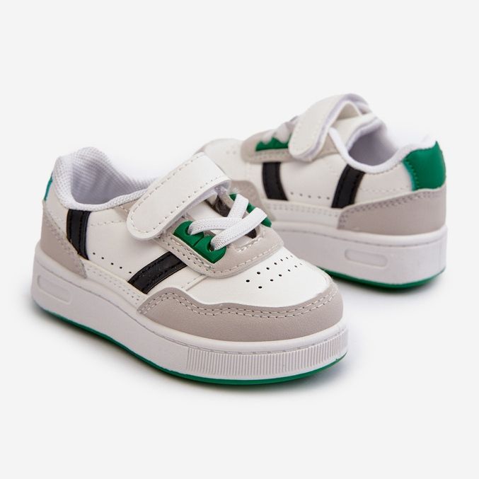Chaussures de sport classiques pour enfants Marlin blanc et vert 2