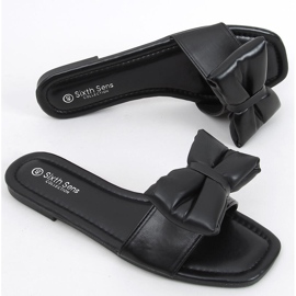 Chaussons Mili Noir à nœud 1