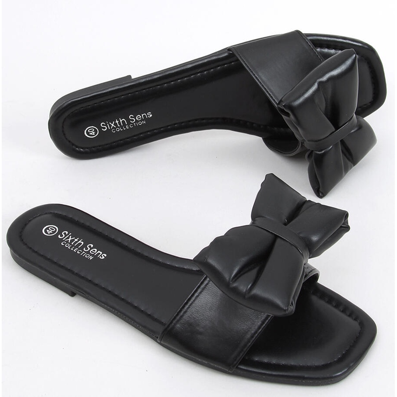 Chaussons Mili Noir à nœud 1