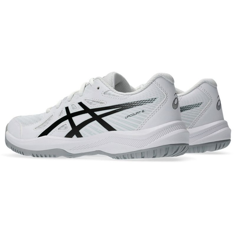 Asics Upcourt 6 Gs Jr 1074A045 101 chaussures de volley-ball blanche 2 Asics Upcourt 6 Gs Jr 1074A045 101 chaussures de volley-ball blanche 2