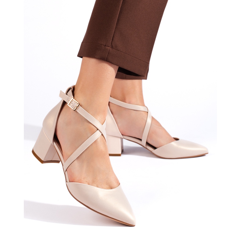 Escarpins femme beiges de Sergio Leone 1 Escarpins femme beiges de Sergio Leone 1