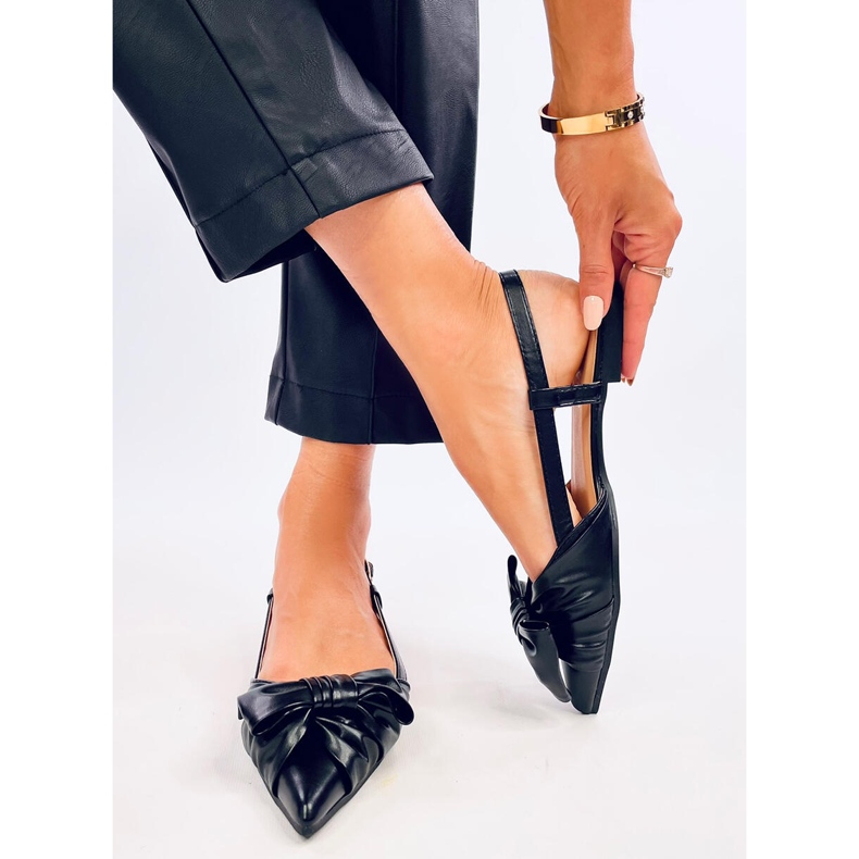 Ballerines à talon ouvert Candy Black le noir 2