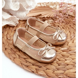 Ballerines enfant à nœud, dorées Jellema d'or 5