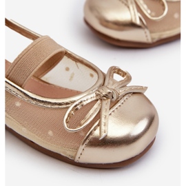 Ballerines enfant à nœud, dorées Jellema d'or 4
