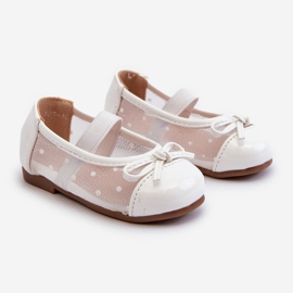 Ballerines enfant avec nœud, blanc Jellema blanche 1