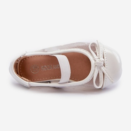 Ballerines enfant avec nœud, blanc Jellema blanche 2