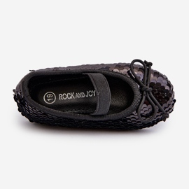 Ballerines enfant ornées de paillettes, Noir Weries 2