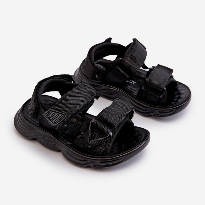 Sandales pour enfants avec fermeture velcro, Noir Orretta 1