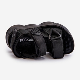 Sandales pour enfants avec fermeture velcro, Noir Orretta 2