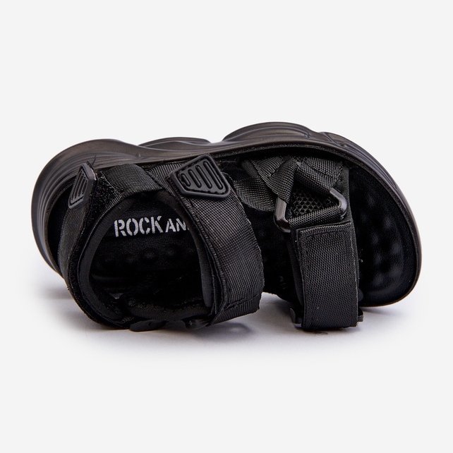 Sandales pour enfants avec fermeture velcro, Noir Orretta 2