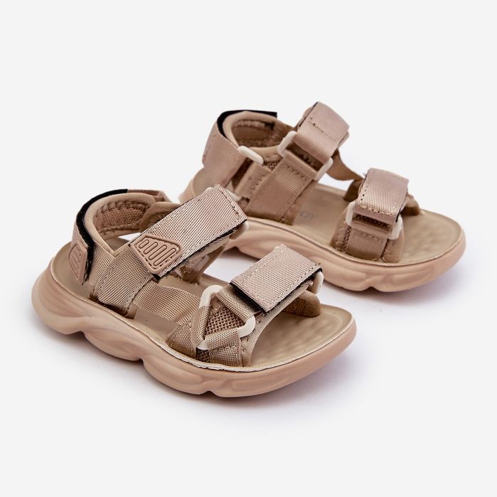 Sandales pour enfants avec fermeture velcro, Beige Orretta 1 Sandales pour enfants avec fermeture velcro, Beige Orretta 1
