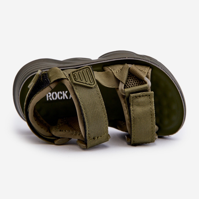 Sandales pour enfants avec fermeture velcro, vert Orretta 2