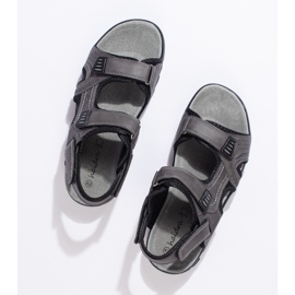 Sandales homme grises avec velcro 1