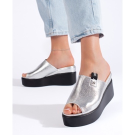 Talons compensés argentés 1 Talons compensés argentés 1