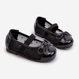 Ballerines enfant avec nœud, Noir Jellema le noir 1