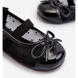 Ballerines enfant avec nœud, Noir Jellema le noir 3