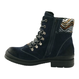 Ouvriers isolés en cuir Filippo 393 bleu marin 2