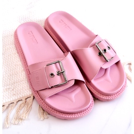 Chaussons Classiques Avec Boucle Big Star JJ274A308 Rose 4